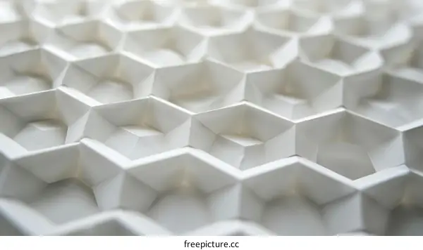 Abstract white 3D honeycomb structure background