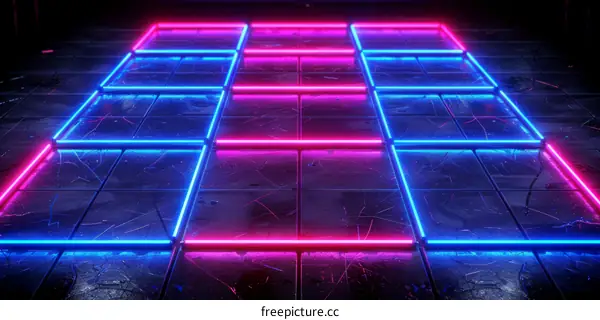 Glowing Neon Grid