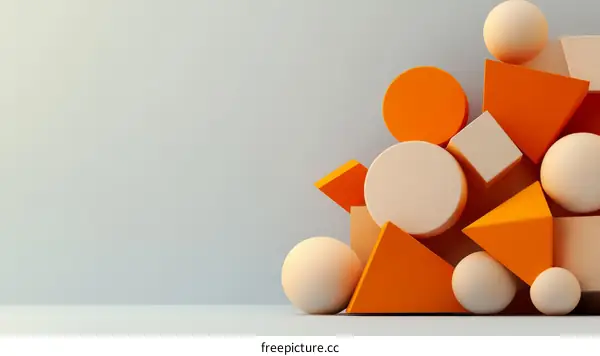 Abstract Geometric Shapes Composition