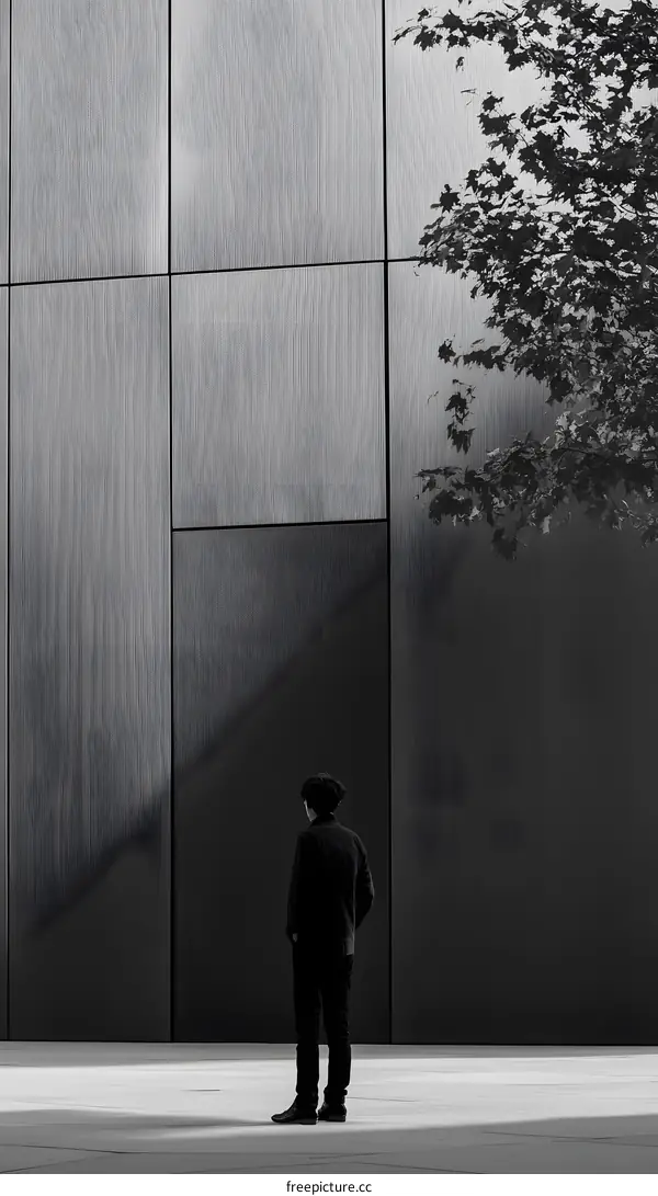 Man Standing In Front Of A Building