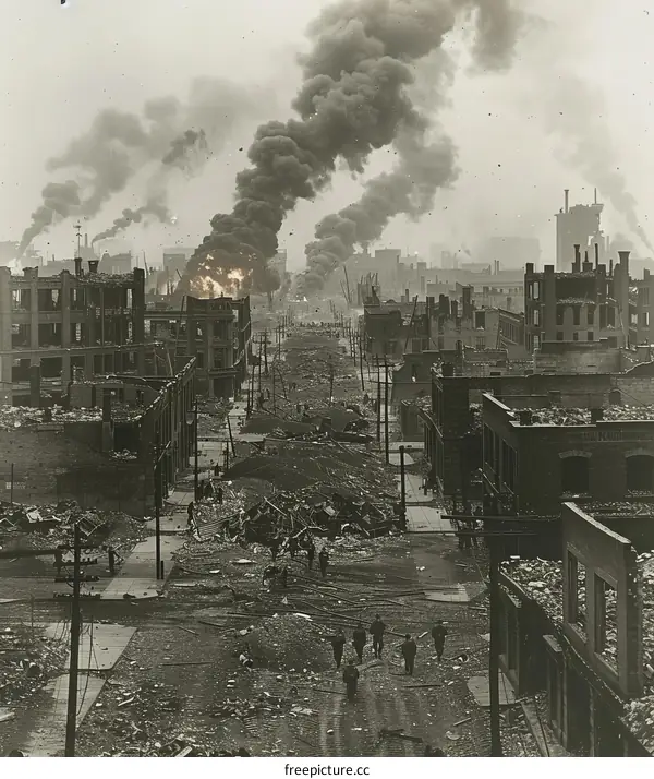 Aftermath of the Great Chicago Fire of 1871