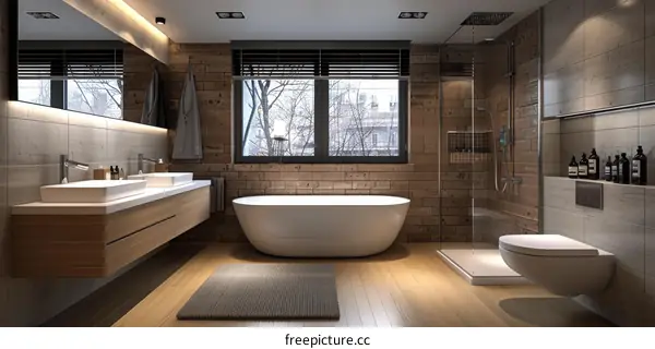 Modern Farmhouse Bathroom Interior Design