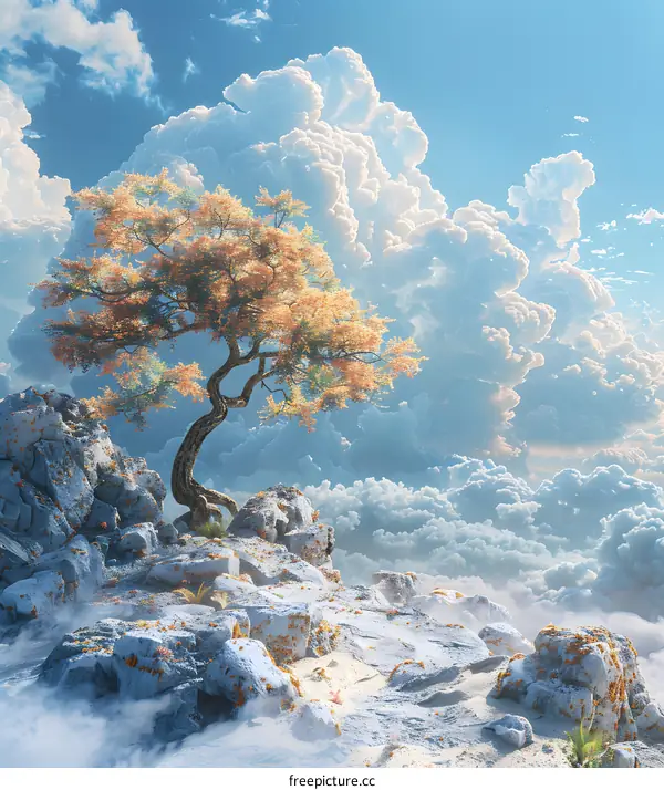 Lonely Tree on a Cliff