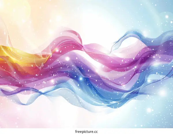 Colorful Ribbons In Motion