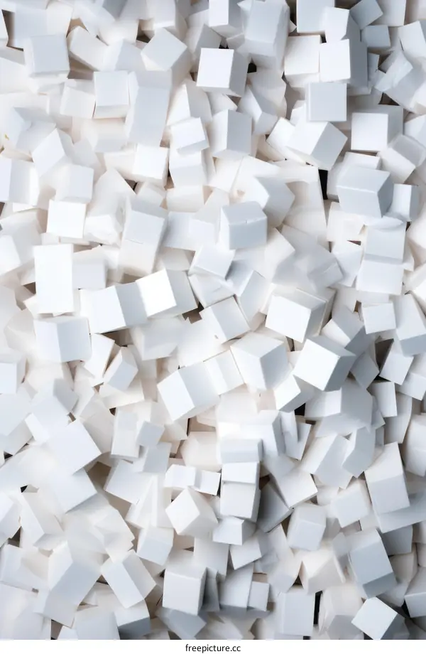 White Plastic Cube Blocks Background