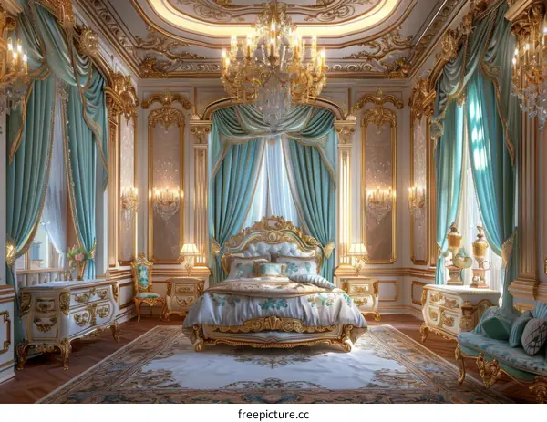 Luxurious Interior Design of a Royal Bedroom
