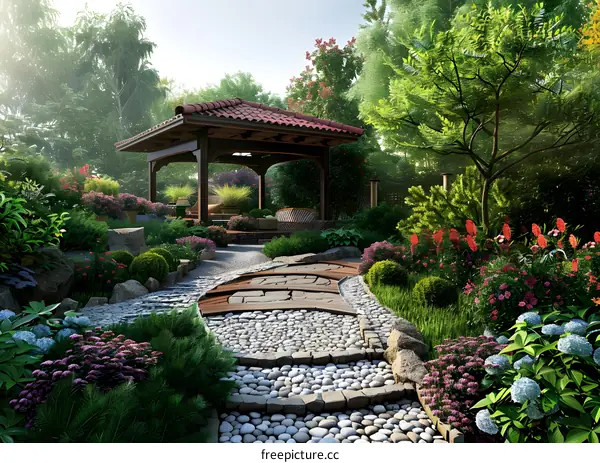 Garden landscape design renderings