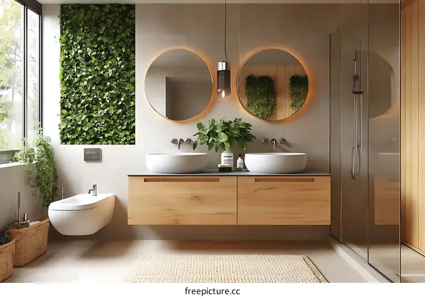 Modern Minimalist Bathroom with Natural Elements