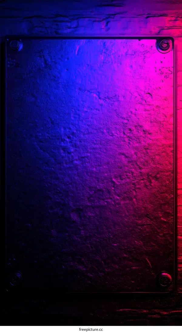 Abstract Neon Metal Plate Background