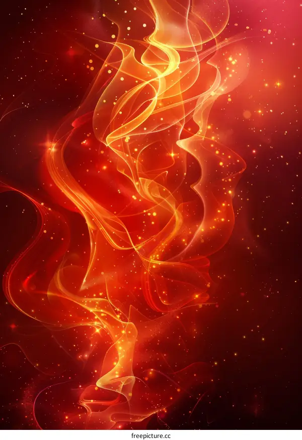 Abstract Artwork of Expressive Flames