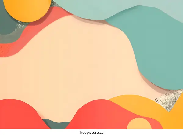 Abstract Background with Colorful Shapes and  3D Effect