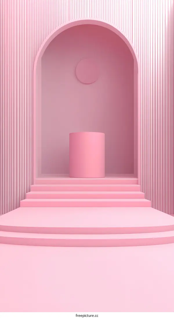 Pink Minimalist Archway Display Platform