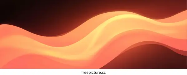 Abstract  Orange Flowing  Background Design