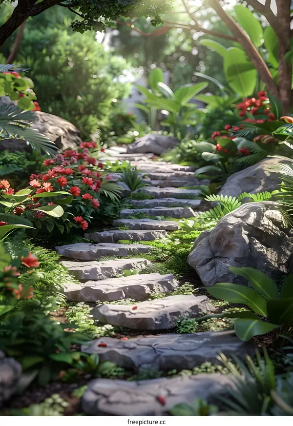 The郁郁葱葱的热带雨林