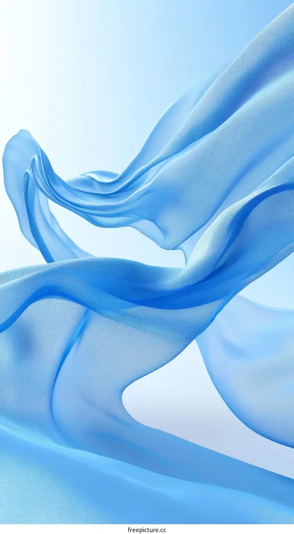 Abstract Flowing Blue Fabric Design
