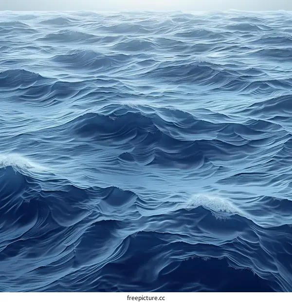 Deep Blue Ocean Waves