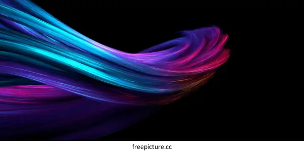 Abstract Colorful Flowing Lines Design