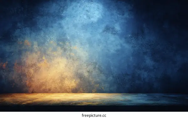 Dramatic Grunge Wall Background with Lighting Effect