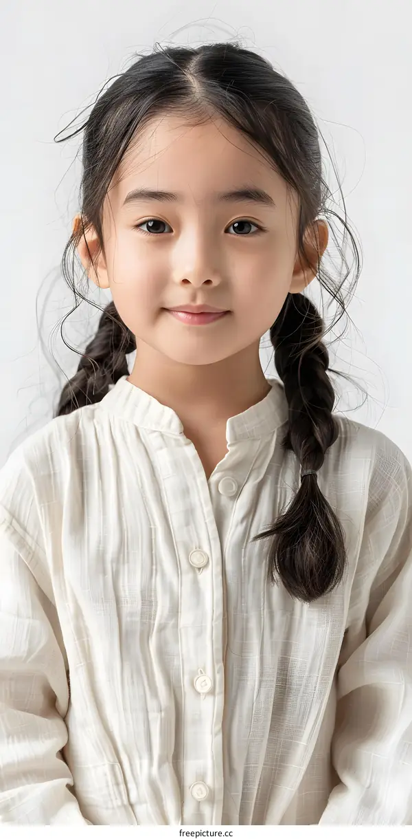 Portrait of a Young Asian Girl
