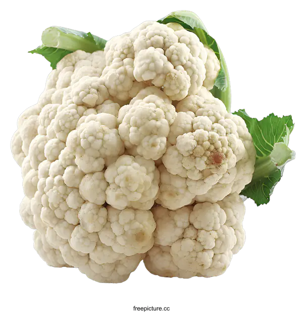 [Transparent Background PNG]Fresh Cauliflower Isolated on White Background