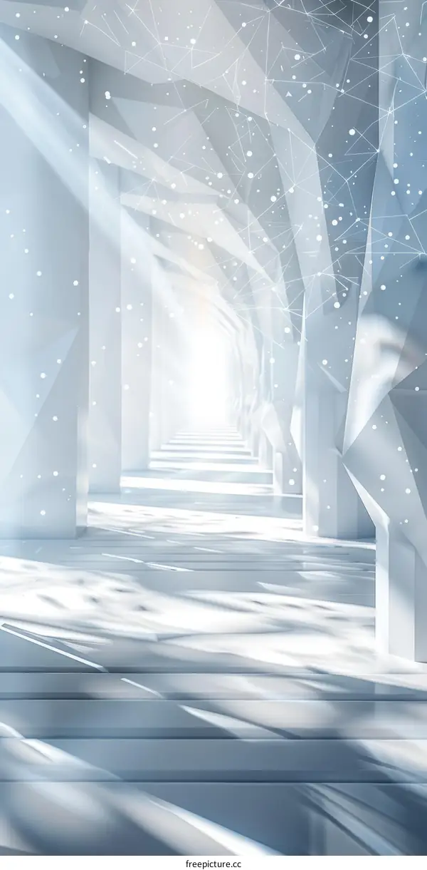 Stark White Futuristic Corridor