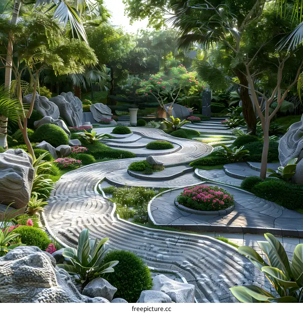 The design effect picture of the garden landscape