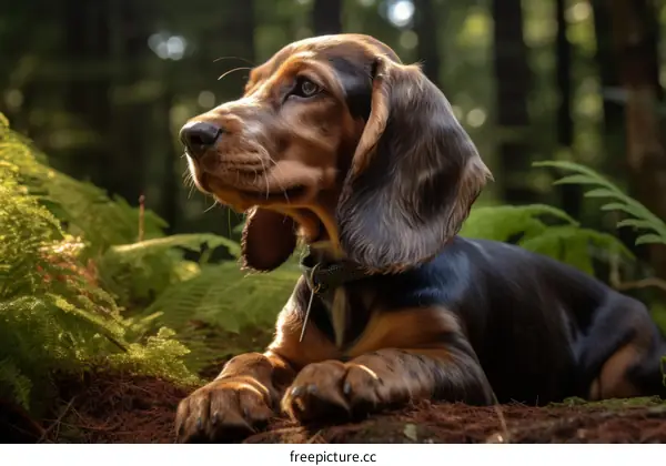 A Spaniel Dog in the Forest