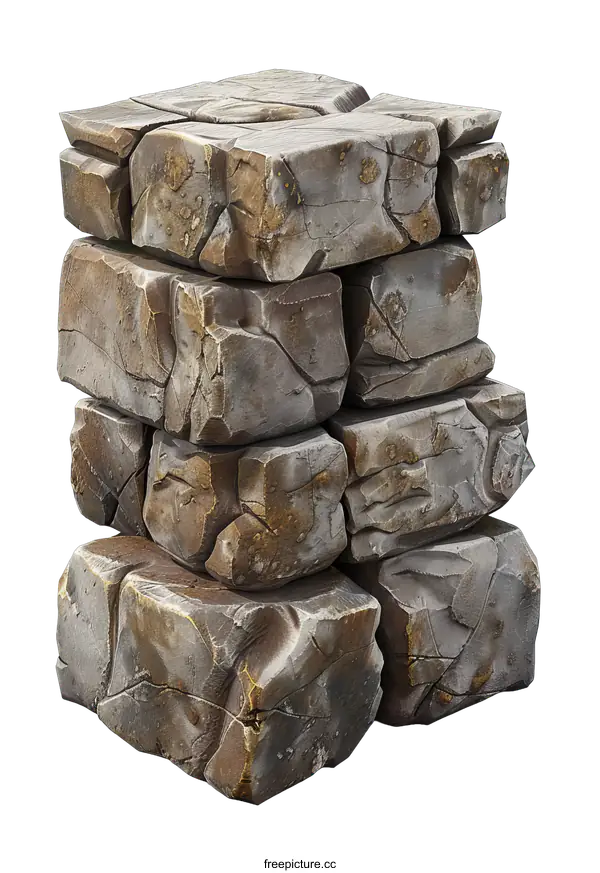 [Transparent Background PNG]Stone Stack on transparent background