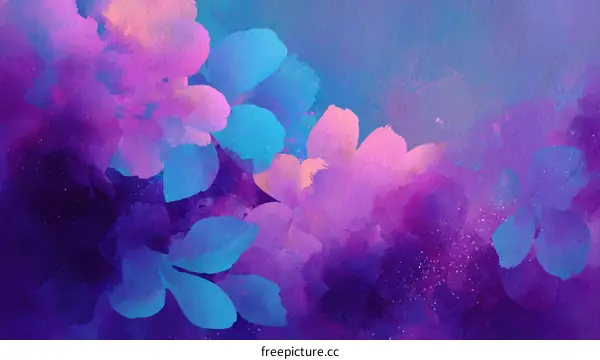 Abstract Floral Watercolor Painting