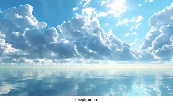 Serene Sky Above Calm Ocean
