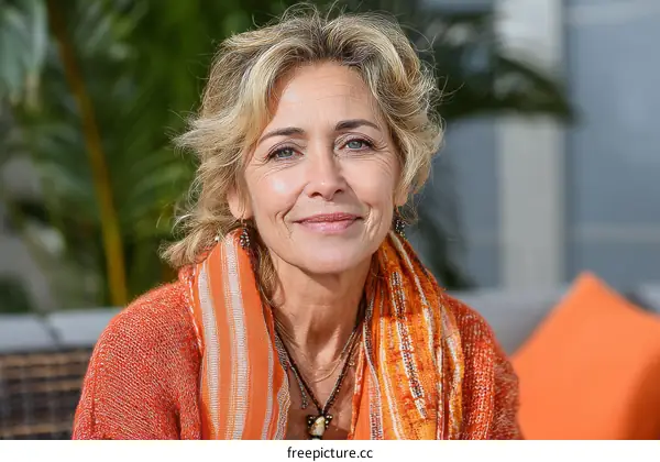 Portrait of a Mature Woman Outdoors