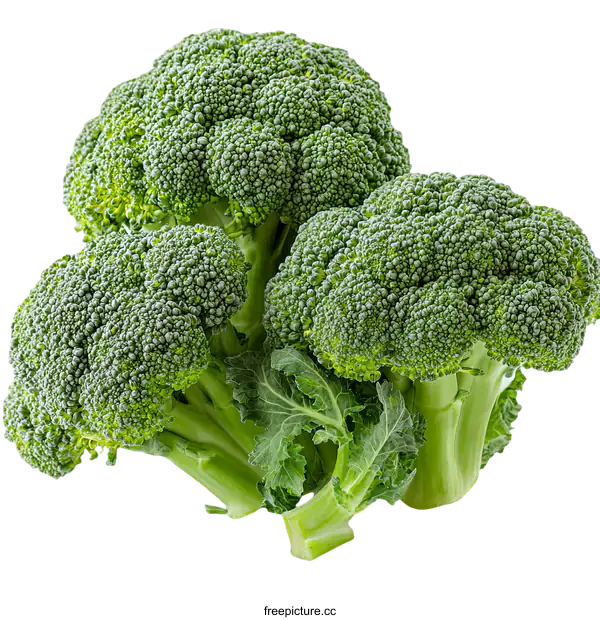 [Transparent Background PNG]Fresh Broccoli Clusters Close-Up