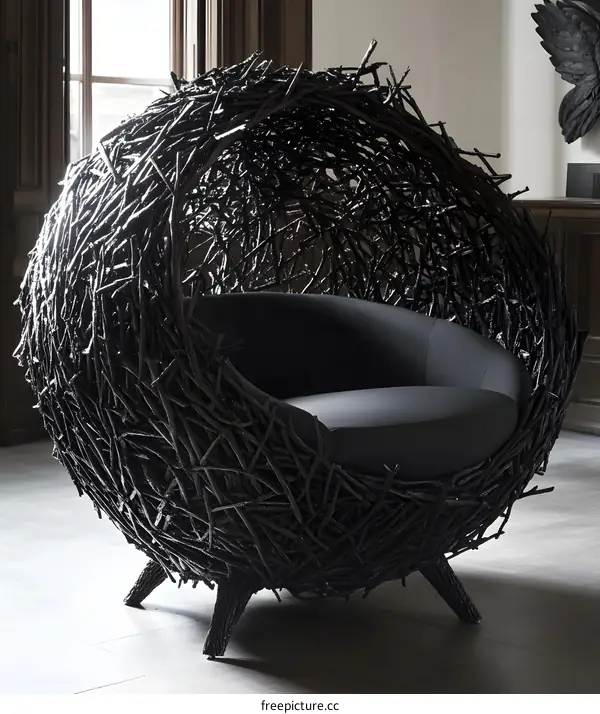 Black Nest Chair Contemporary Design