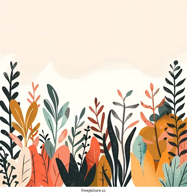 Hand Drawn Floral Border Illustration