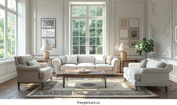 Spacious Living Room with Abundant Natural Light