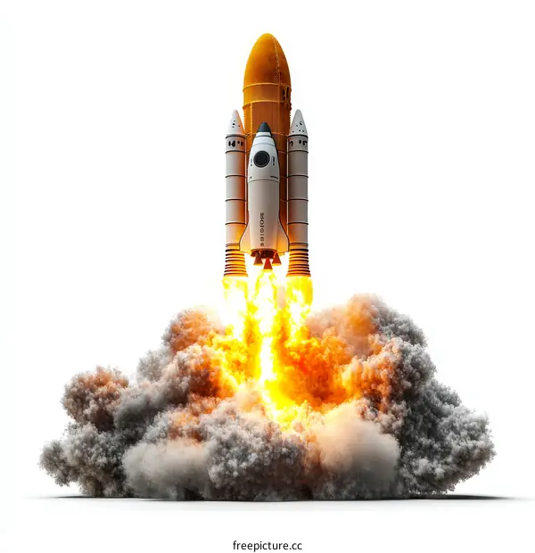 Space Launch Rocket Illustration