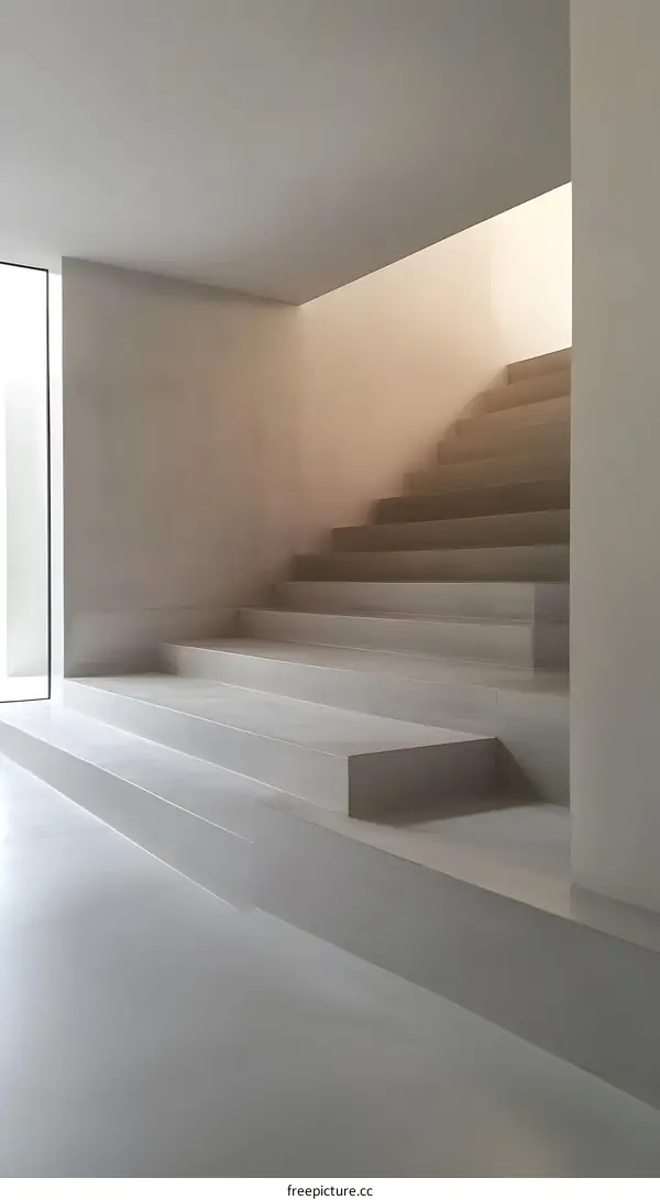 Modern Minimalist Concrete Staircase Design