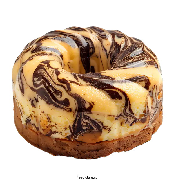 [Transparent Background PNG]A marbled bundt cake