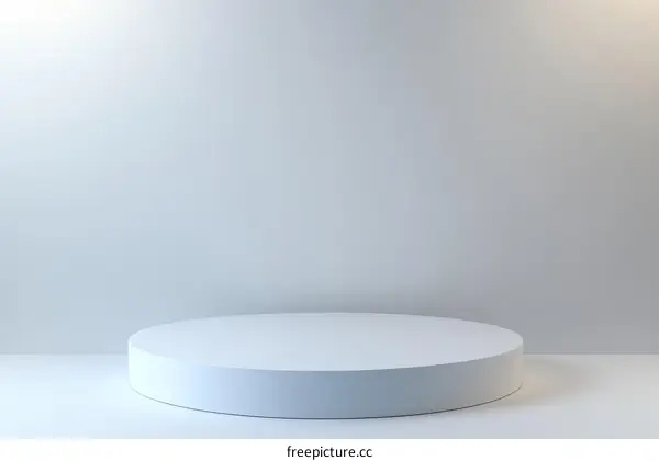 Abstract White Round Stage Platform