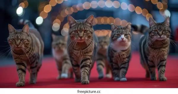Cats on the red carpet