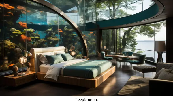 Luxurious Bedroom with a Stunning View of the Coral Reef