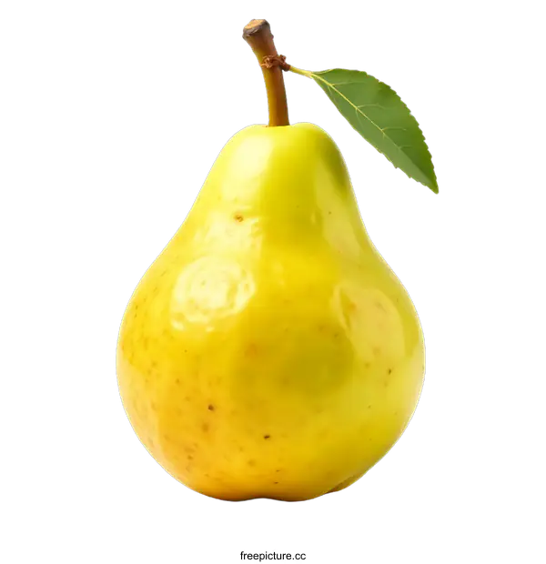 [Transparent Background PNG]Fresh Yellow Pear Isolated On transparent background