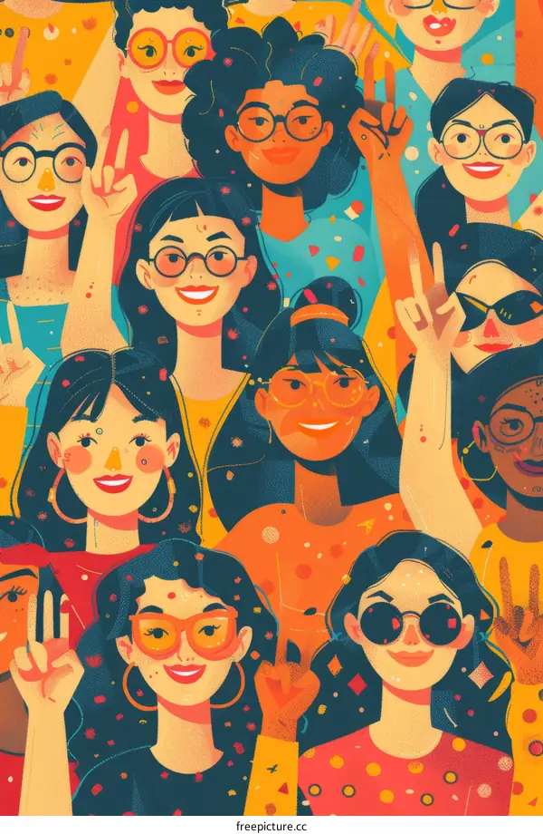 A Diverse Group of Women Celebrate Together