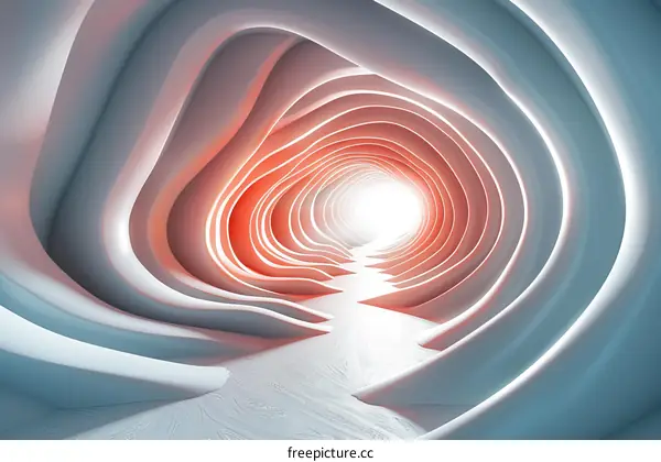 Abstract Architectural Tunnel Design Illustration