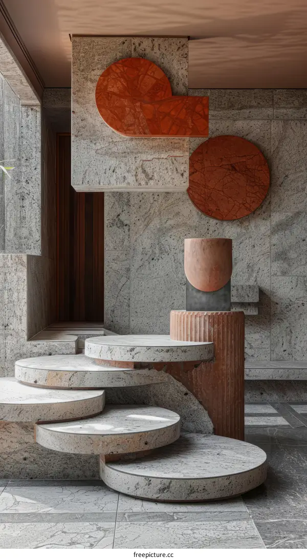 Abstract Marble and Granite Sculpture