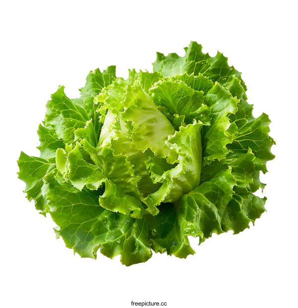 [Transparent Background PNG]Fresh Green Lettuce on White Background