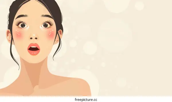 Surprised beautiful young woman with open mouth