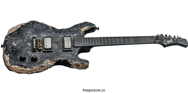 [Transparent Background PNG]Unique Rock-Shaped Electric Guitar