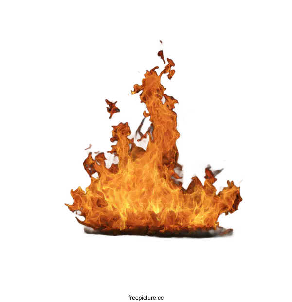 [Transparent Background PNG]Fiery Flames Against a transparent background