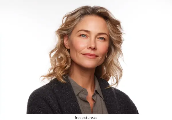 Elegant Woman Portrait Studio Shot